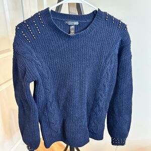 Aqua Midnight Blue Knit Top